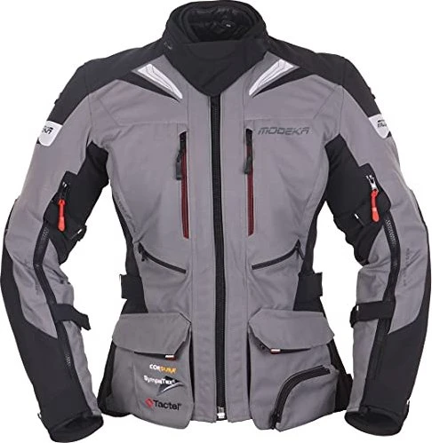 Modeka Panamericana Lady Jacke grau/schwarz (verschiedene Größen)