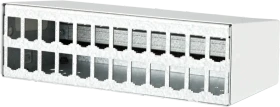 Metz Modulgehäuse, Aufputz Patchfeld, reinweiß, 24-Port, 2HE, weiß