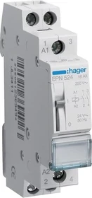 Hager Fernschalter 2 Schließer 24V AC 12V DC 16A 1PLE