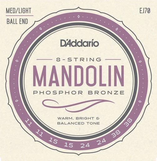 D'Addario Mandolin Phosphor Bronze Medium/Light Ball End