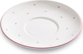 Gmundner Keramik Herzerl Unterteller Teetasse Maxima 18cm rosa