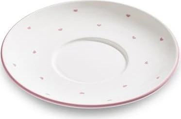 Gmundner Keramik Herzerl Unterteller Teetasse Maxima 18cm rosa