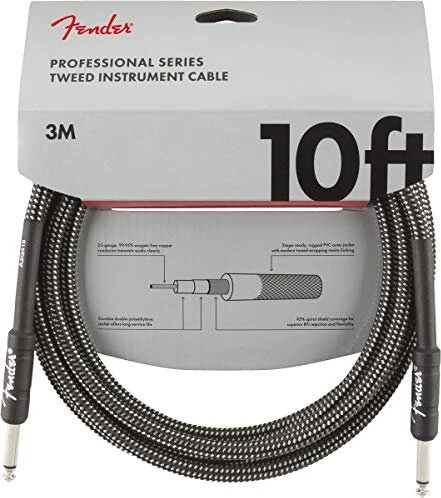 Fender Professional Series Instrument Cable Gray Tweed 3m