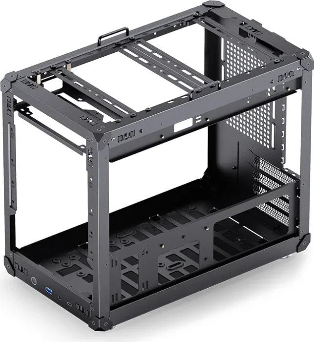 Jonsbo C6 MAX Black, schwarz, Glasfenster