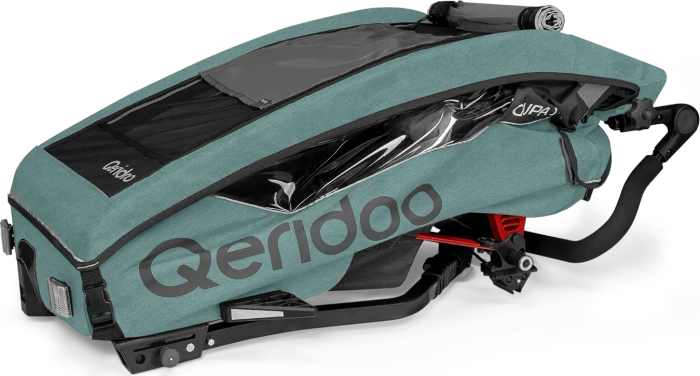 Qeridoo QUPA 1 Plus Fahrradanhänger mineral blue (Modell 2024)