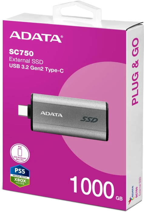 ADATA SC750 1TB, USB-C, USB 3.2 Gen 2×1