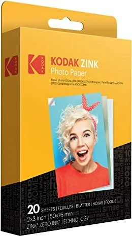 Kodak ZINK Fotopapier weiß, 50x76mm, 20 Blatt