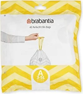Brabantia PerfectFit Müllbeutel Typ A 3-5l, 40 Stück