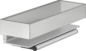 Keuco Edition 11 Duschablage mit Glasabzieher edelstahl-finish/aluminium silber-eloxiert