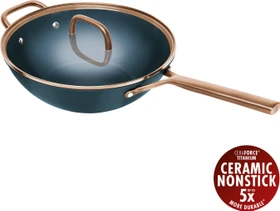 Zwilling Milano Wok mit Glasdeckel 30cm blau