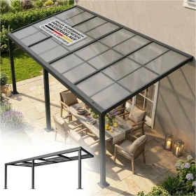 Juskys Jakarta Terrassenüberdachung 6x3m anthrazit