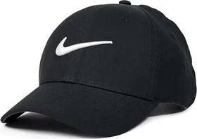 Nike Dri-FIT Club strukturierte Swoosh Kappe schwarz/weiß