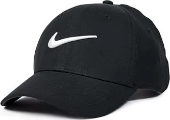Nike Dri-FIT Club strukturierte Swoosh Kappe schwarz/weiß