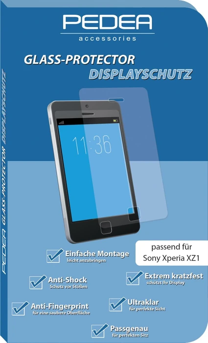 Pedea Glass Protector für Sony Xperia XZ1 Compact