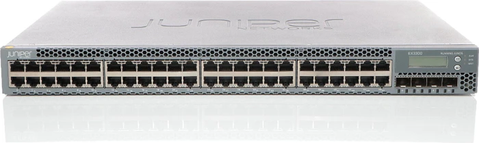 Juniper EX3300 Rackmount Gigabit Managed Switch, 48x RJ-45, 4x SFP+, Back to Front Airflow