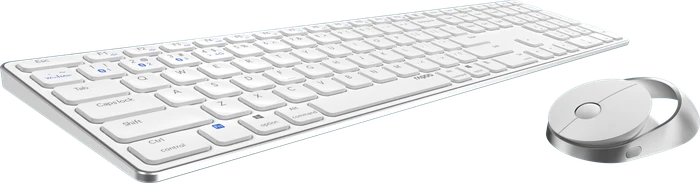 Rapoo 9850M Multi-mode Wireless Ultra-slim Advanced Desktop Set weiß, USB/Bluetooth, DE (00215385) – Bild 3 von 5