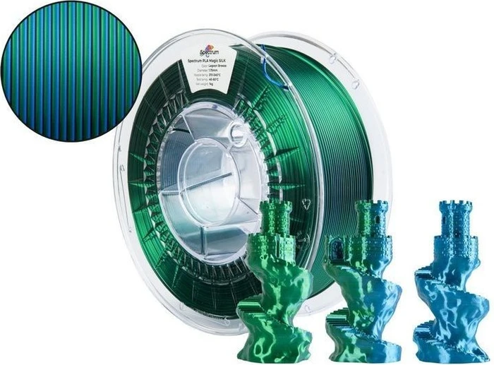Spectrum PLA Magic Silk, Lagoon Breeze, Spule, 1.75mm, 1.00kg