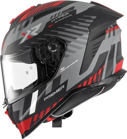 Premier Helmets Technical Hyper HP matt grau/schwarz/rot