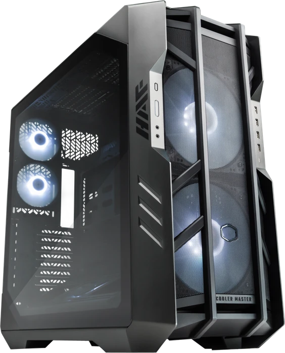 Cooler Master HAF 700, Titanium Grey, grau, Glasfenster