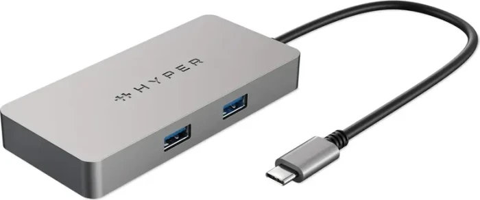 Hyper HyperDrive 5-Port USB-C Hub, silber, USB-C 3.0 [Stecker]