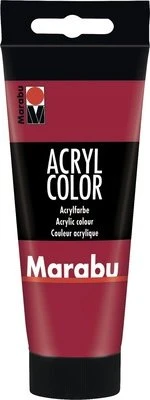 Marabu Acryl Color Acrylfarbe, karminrot, 100ml