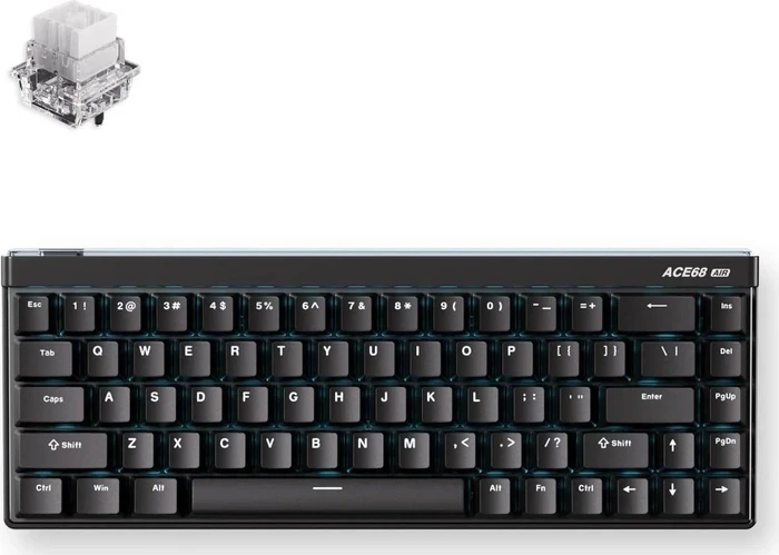 Mchose Ace 68 Air HE Ultra Esports Keyboard, Aurora Black, LEDs RGB, Mount Tai Magnetic Switch GT, USB, US