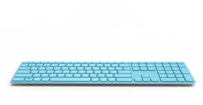 Rapoo E9800M Multi-mode Wireless Ultra-slim Keyboard blau, USB/Bluetooth, DE
