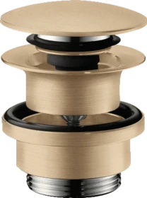 Hansgrohe Ablaufgarnitur Push-Open für Waschtisch und Bidet, brushed bronze