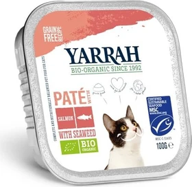 Yarrah Organic Cat Food Pâté with Salmon, 600g (6x 100g)