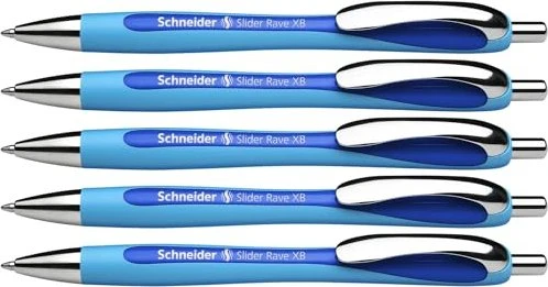 Schneider Slider Rave XB Kugelschreiber blau/dunkelblau, 5er-Pack
