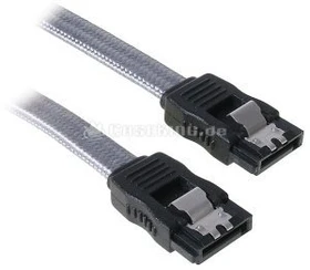 BitFenix Alchemy SATA 6Gb/s Kabel silber/schwarz 0.3m (BFA-MSC-SATA330SK-RP)