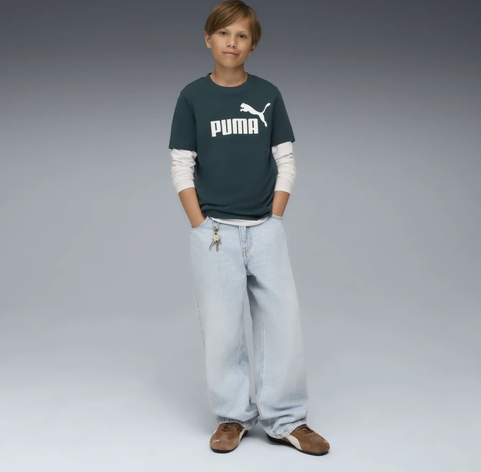 Puma ESS No. 1 Logo T-Shirt kurzarm green terrain (Junior)