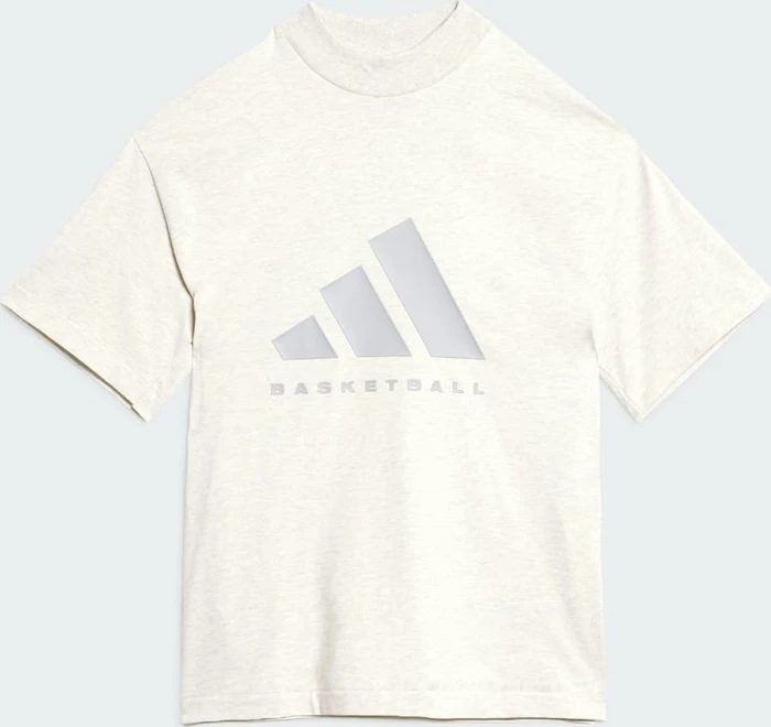adidas Basketball 001 T-Shirt kurzarm cream white mel.