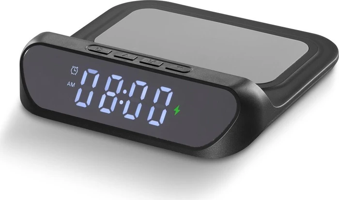 Cellularline Smart Clock mit kabelloser Ladefunktion 15W schwarz