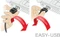 DeLOCK EASY-USB 2.0 Adapter, USB-A [Stecker] auf USB-A [Buchse], horizontal gewinkelt 90° Vorschaubild