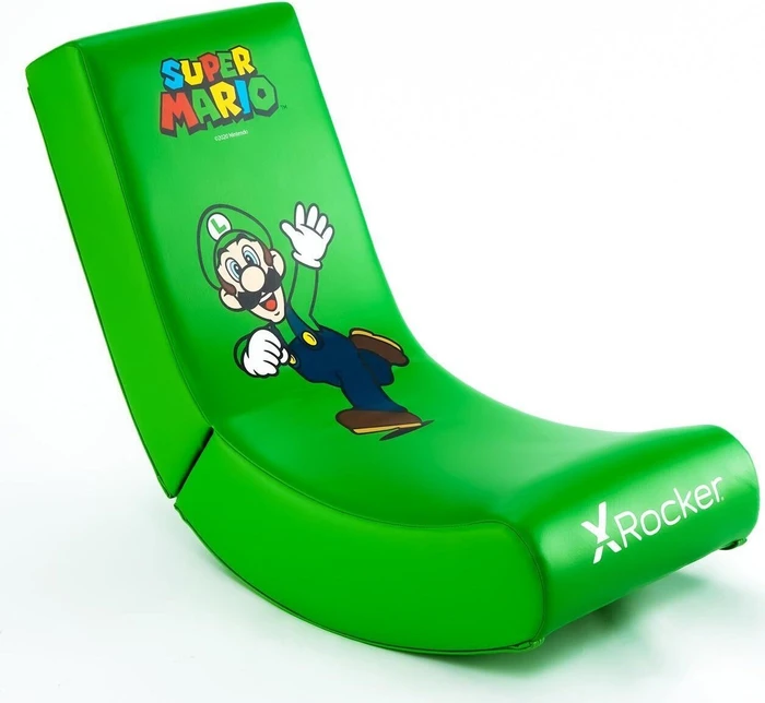 X Rocker Nintendo Super Mario Joy Collection Floor Rocker Gamingstuhl, Luigi grün