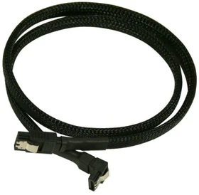 Nanoxia SATA 6Gb/s Kabel schwarz 0.60m gewinkelt mit Arretierung