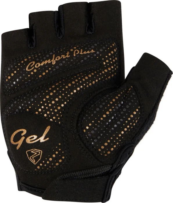 Ziener Crissi Fahrradhandschuhe black/gold art (Damen)