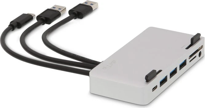 LMP USB-C Attach Dock Pro, Space Gray, 1x USB-C 3.0 [Stecker], 2x USB-A 3.0 [Stecker]