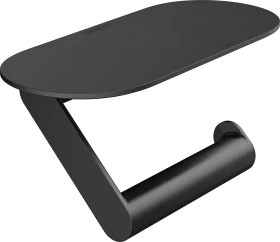 Hansgrohe WallStoris Toilettenpapierhalter mit Ablage mattschwarz