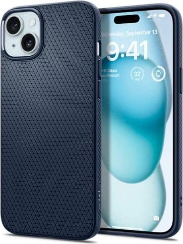 Spigen Liquid Air für Apple iPhone 15 navy blue