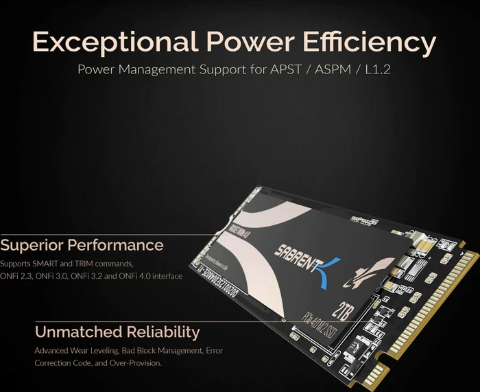 Sabrent Rocket NVMe PCIe 4.0 2TB, M.2 2280 / M-Key / PCIe 4.0 x4