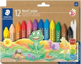 Staedtler Noris Junior 224 Wachskreide 14mm, 12 Farben, 12er-Pack