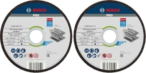 Bosch Professional WA60TBF Standard for Inox Trennscheibe, 125x1x22.23mm, 10 Stück