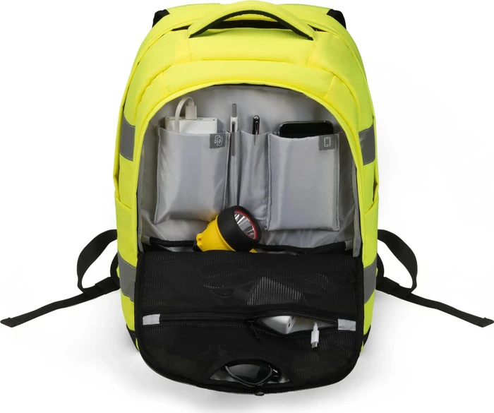 Dicota HI-VIS Base V2 Laptop-Rucksack, gelb