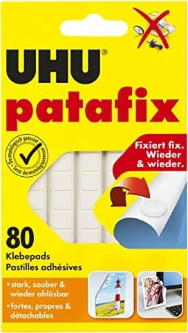 UHU patafix weiß, Klebepad, 80 Stück
