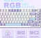 Ajazz AK820, White Purple, LEDs RGB, hot-swap, Ajazz Sea Salt, USB, US Vorschaubild