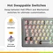 Glorious GMMK 3 Pro HE 75% Pre-built Gaming Keyboard, silber, LEDs RGB, Glorious Fox HE, USB, US Vorschaubild