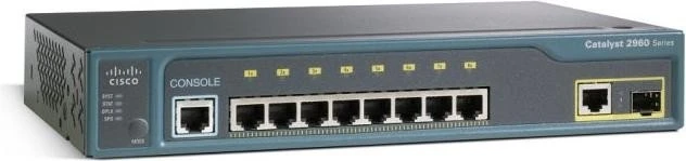 Cisco Catalyst 2960 LAN Base Desktop Managed Switch, 8x RJ-45, 1x RJ-45/SFP