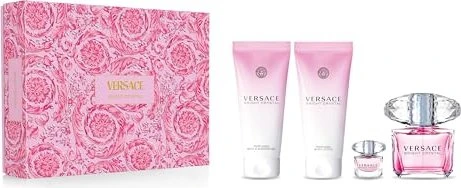 Versace Bright Crystal EdT 90ml + EdT 5ml + Body Lotion 100ml + Duschgel 100ml Duftset